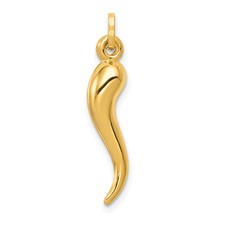 a gold pendant on a white background