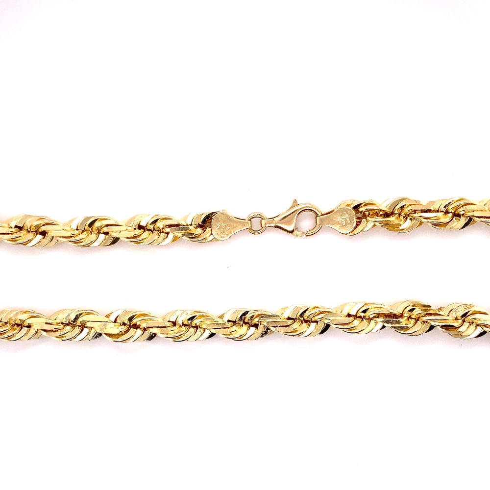 a gold chain with a clasp on it