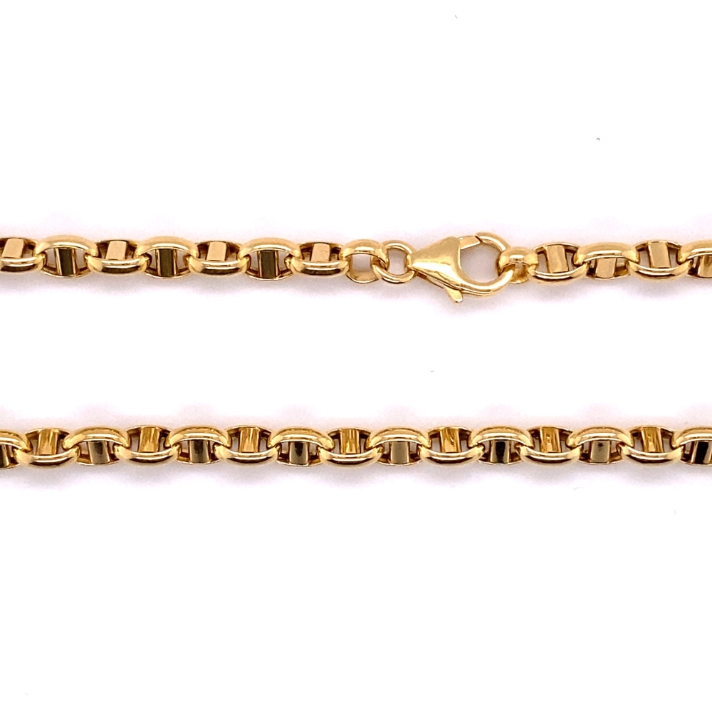 Gold Mariner Chain and Lock Necklace – Three Blessed Gems