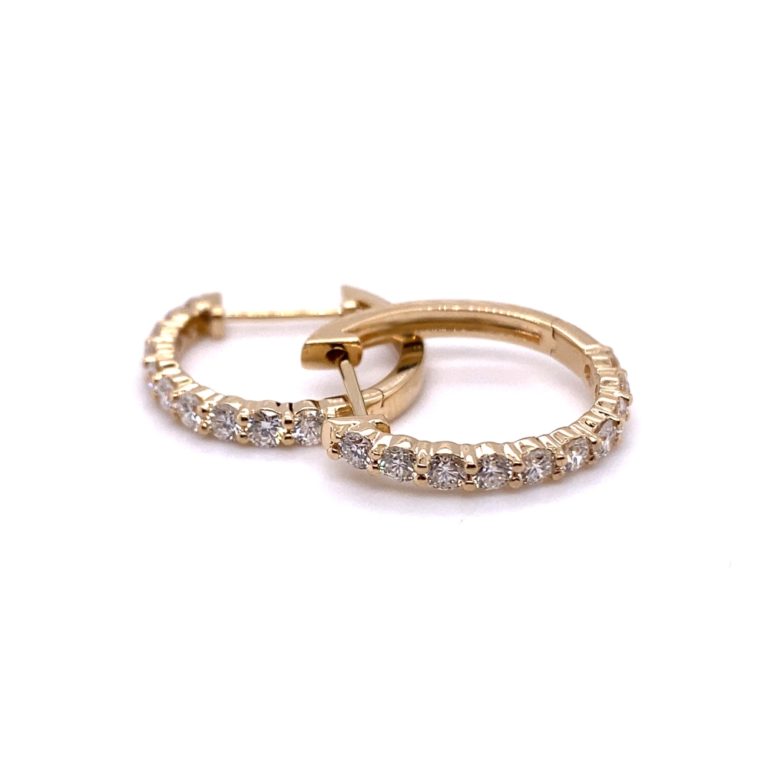14kt 2ct Diamond Huggies