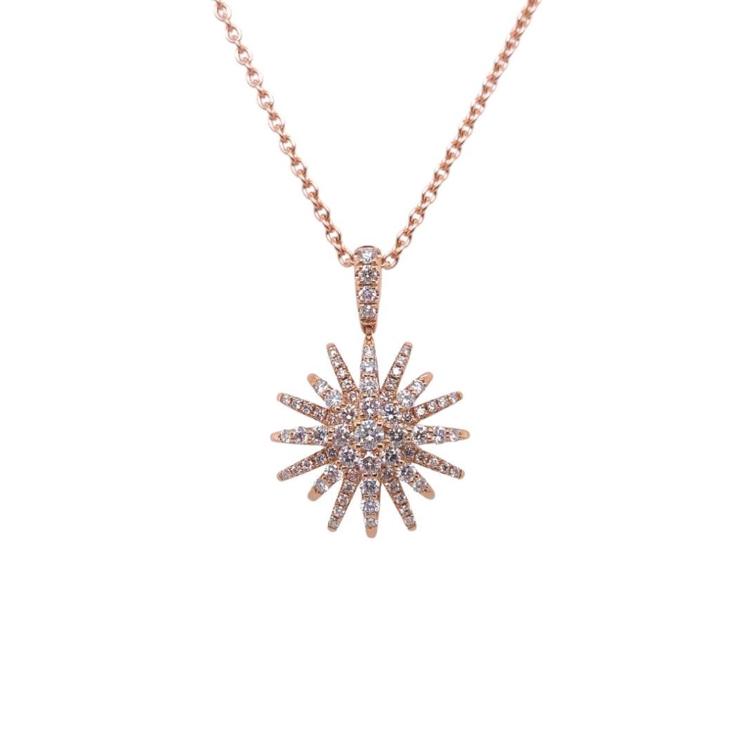 a necklace with a star design on it