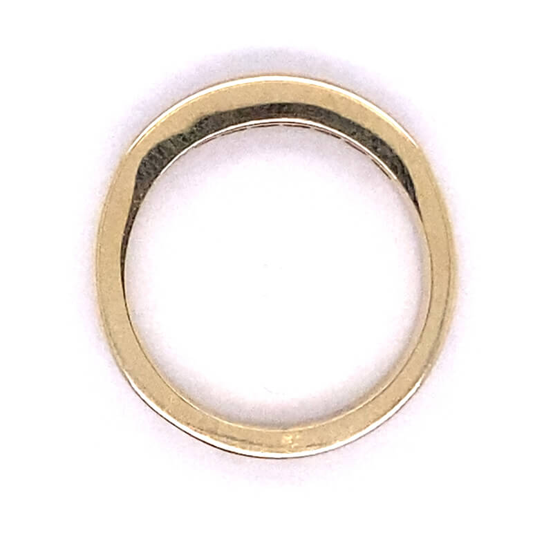 a gold colored ring on a white background