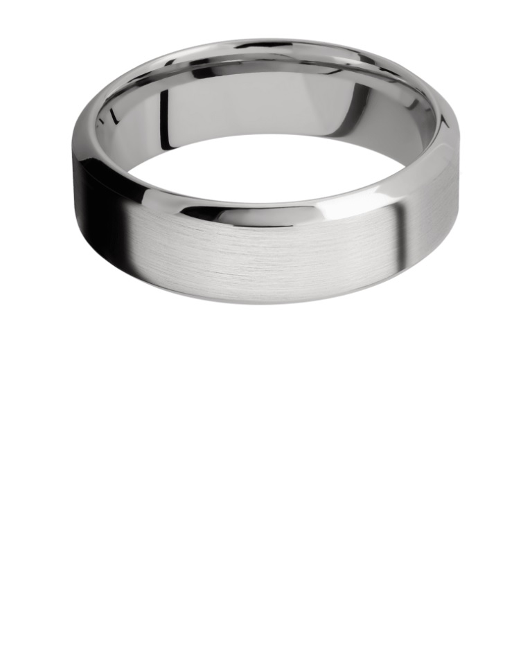 a white gold wedding ring on a white background