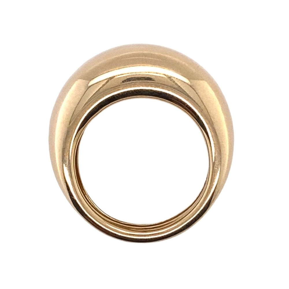 a gold plated ring on a white background