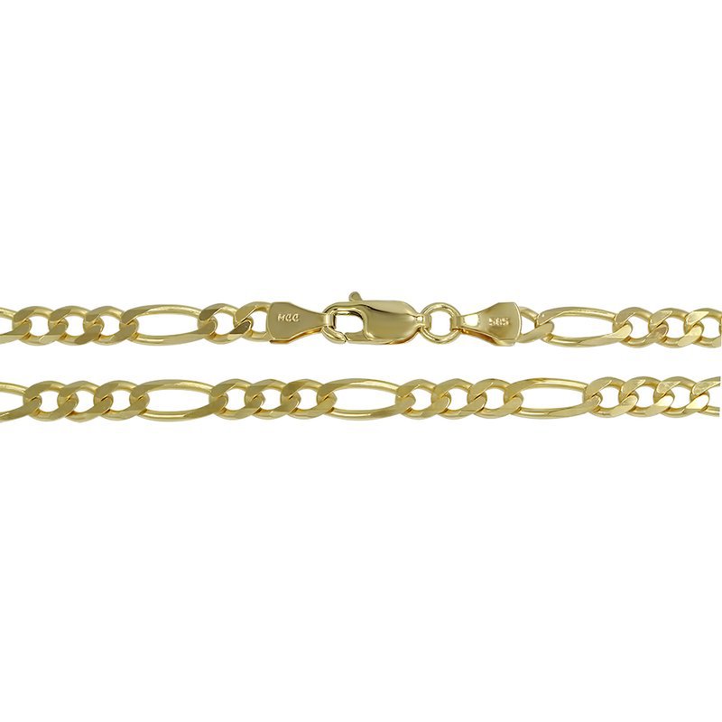 a yellow gold chain bracelet on a white background