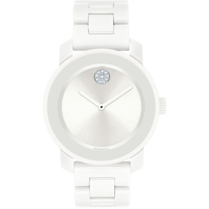 a white watch on a white background
