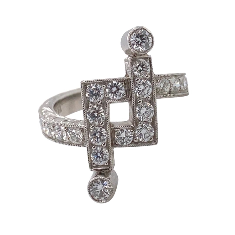 a ring with diamonds on it