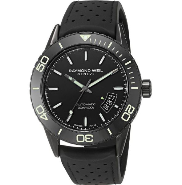 a black watch with green numbers on it