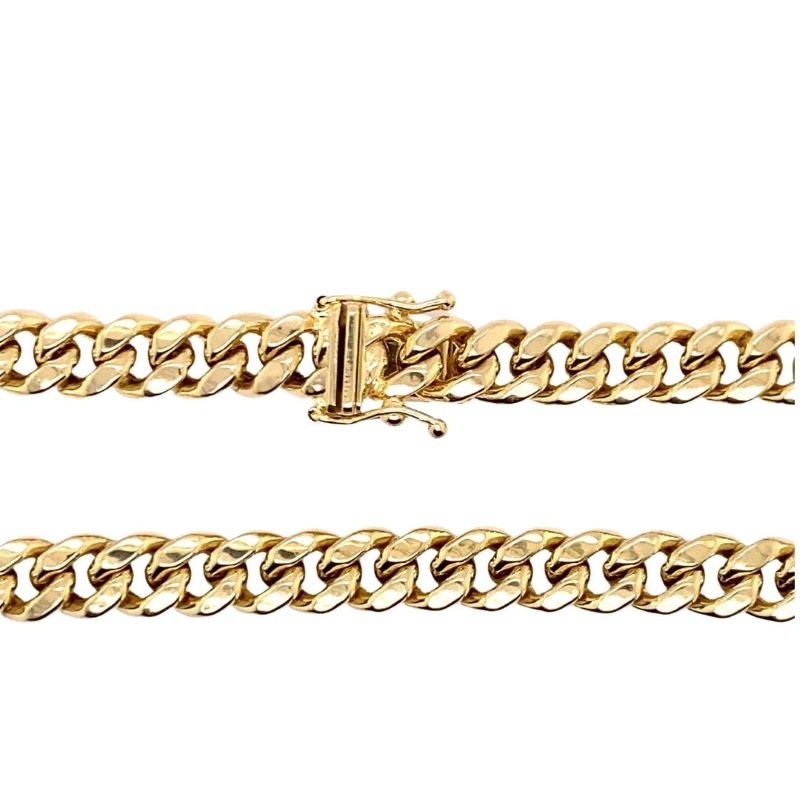 a yellow gold curb bracelet