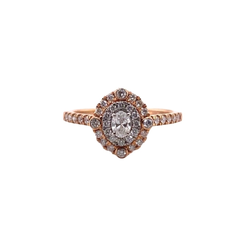 a diamond ring with two rows of diamonds on it