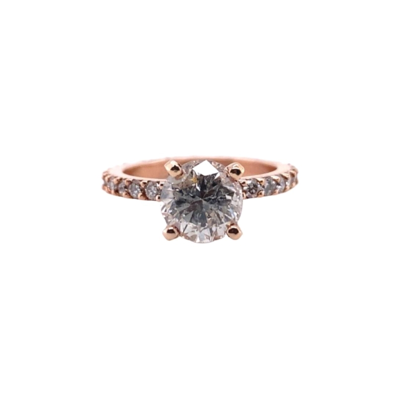 a diamond ring with two diamonds on it