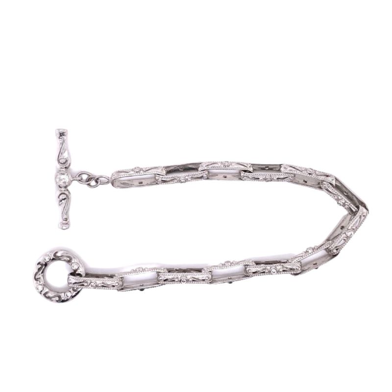a silver chain with a clasp on it