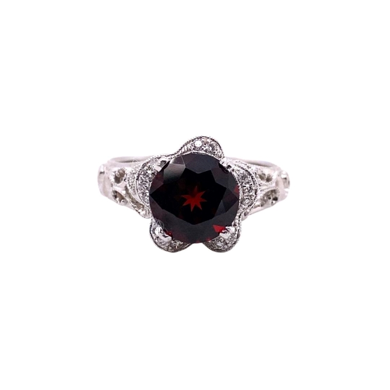 a ring with a red star on it