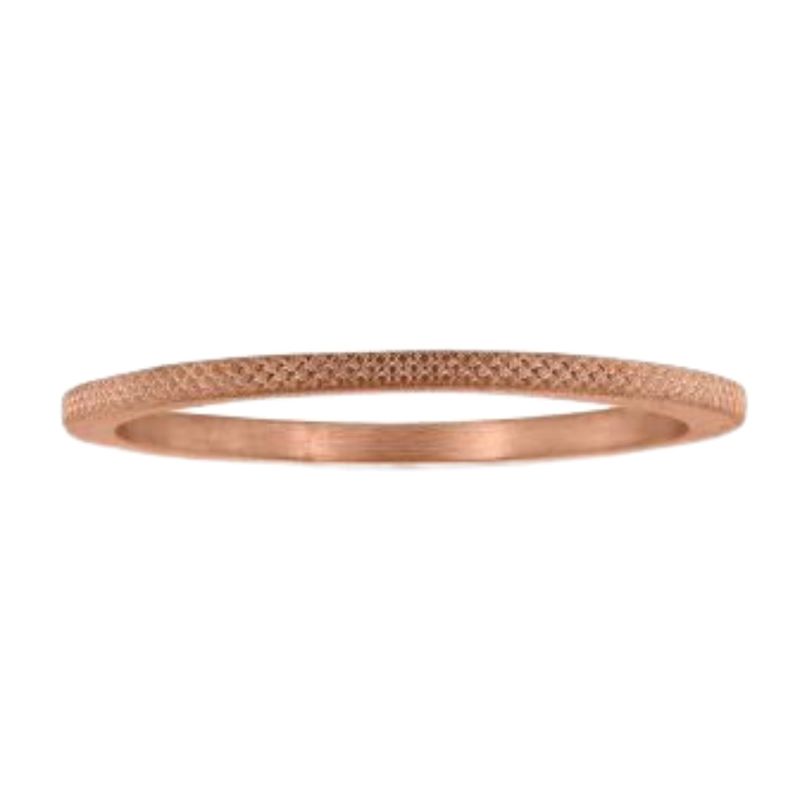 a rose gold ring with a thin band