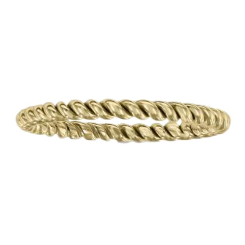 a yellow gold ring with twisted design