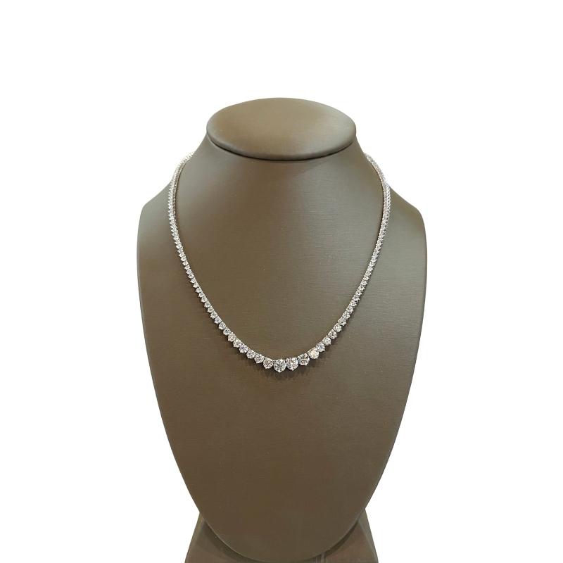 15.5 Carat Lab Grown Diamond Tennis Necklaces For Women