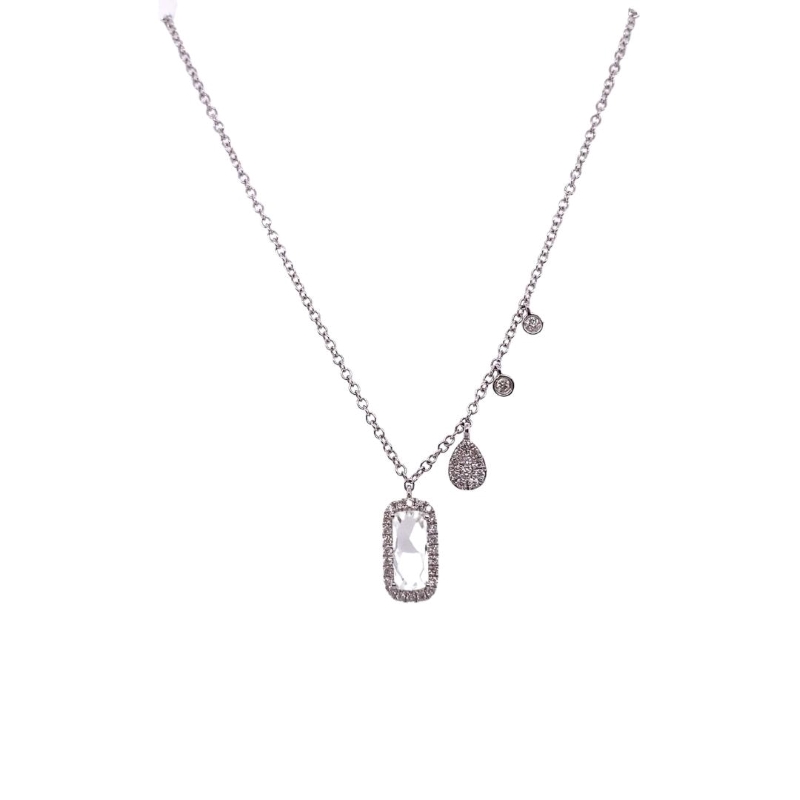 Meira T Free Form Rough Cut Sapphire Necklace with Diamonds - So Sweet  Jewelers