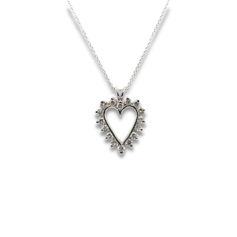 a necklace with a heart on it