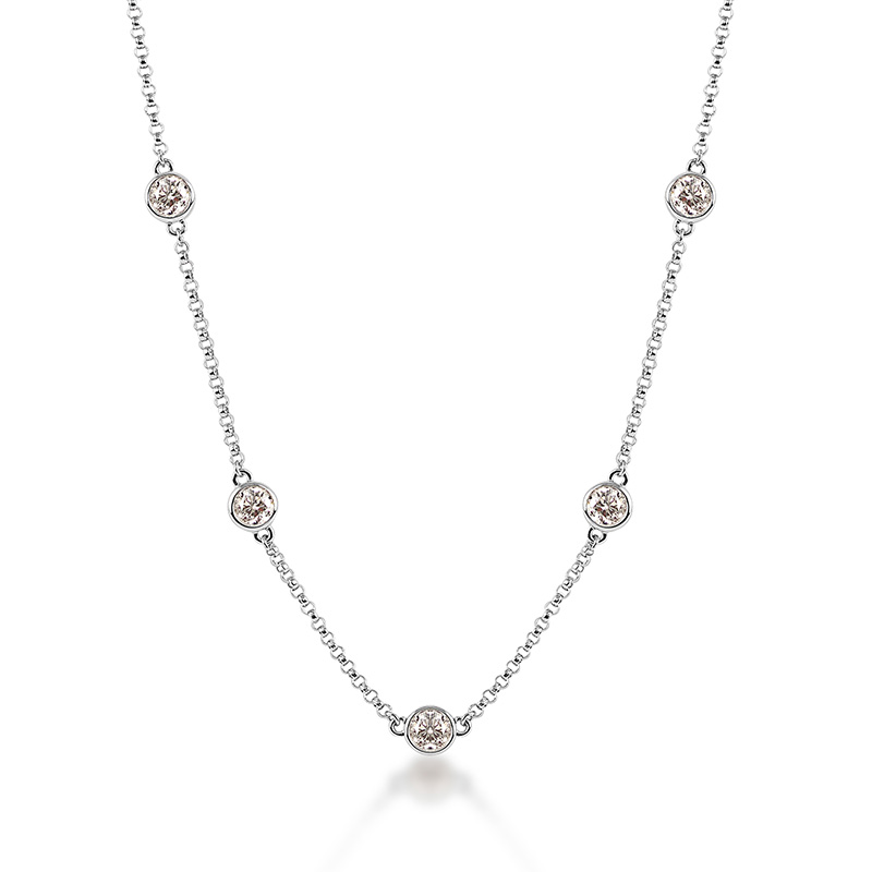 Diamond by the Yard Necklace, 1.50ctw | Metals in Time