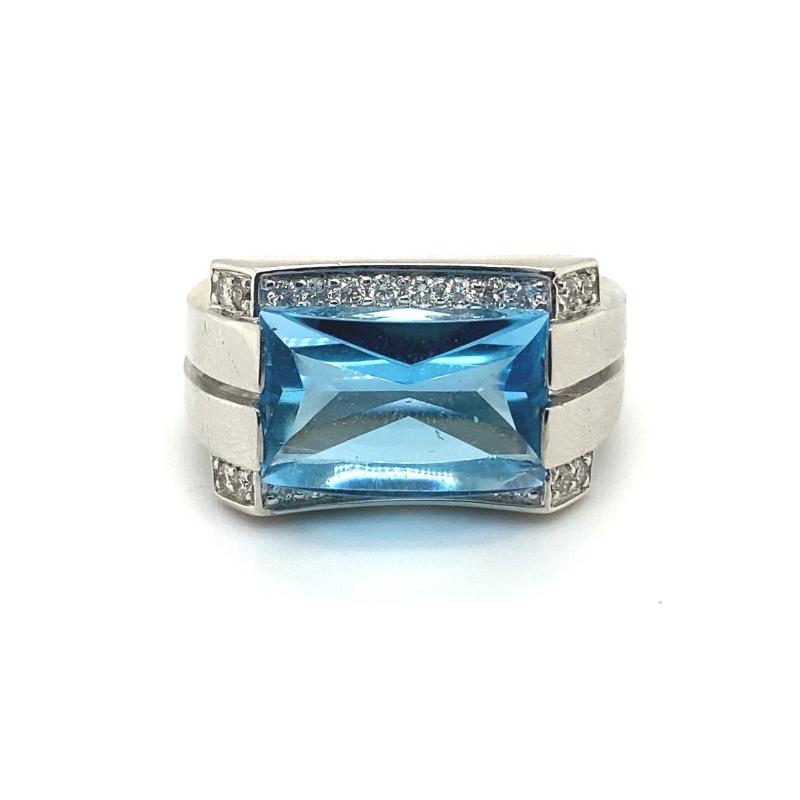 a blue topazte and diamond ring