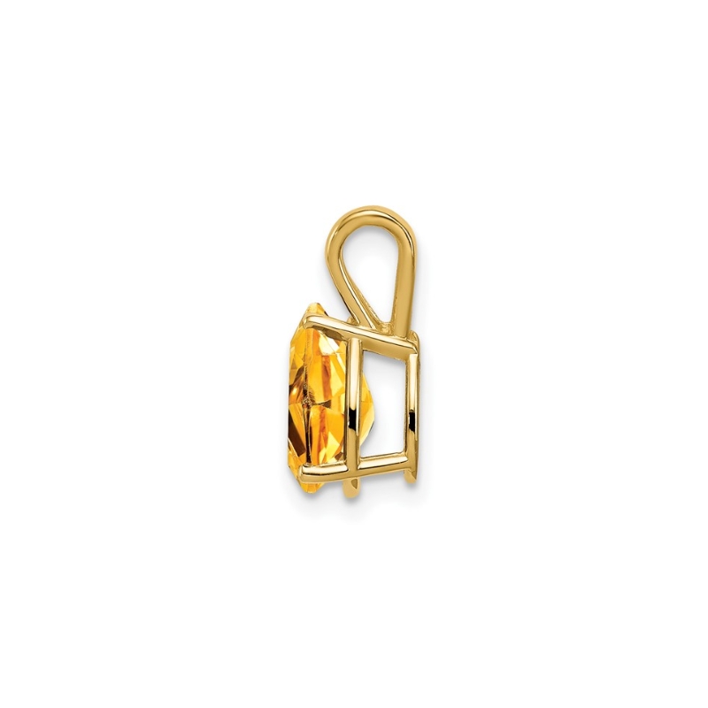 a yellow gold pendant with a square cut stone