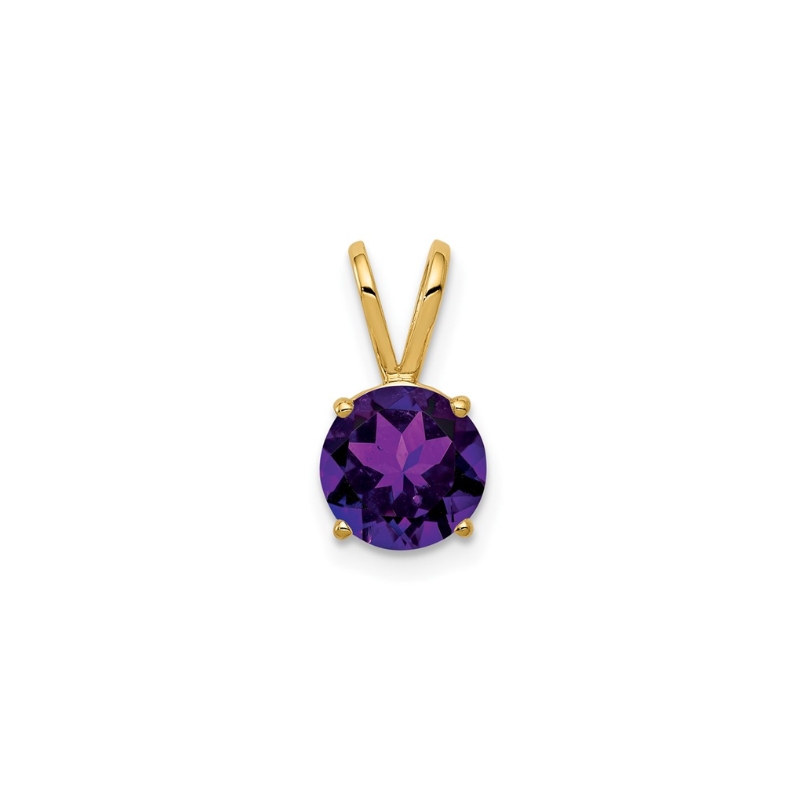 a pendant with a purple stone in the center