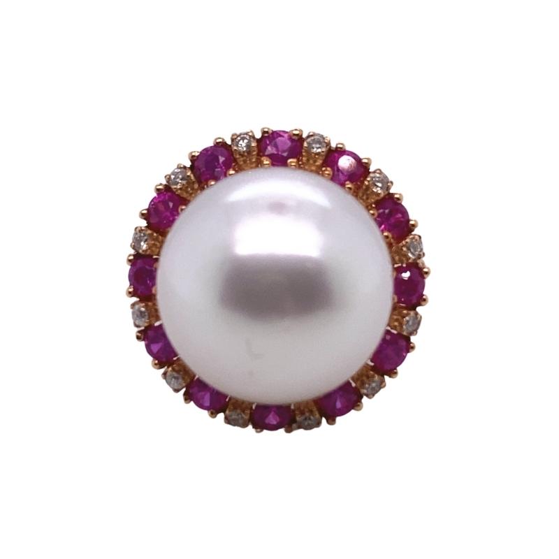 a pearl and diamond ring