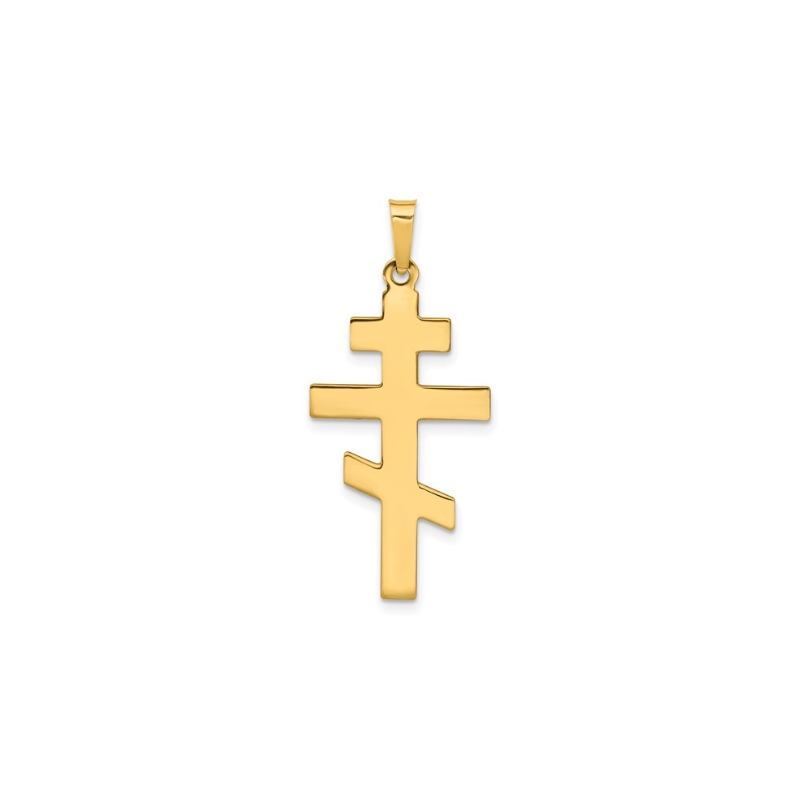a gold pendant with an asian symbol on it