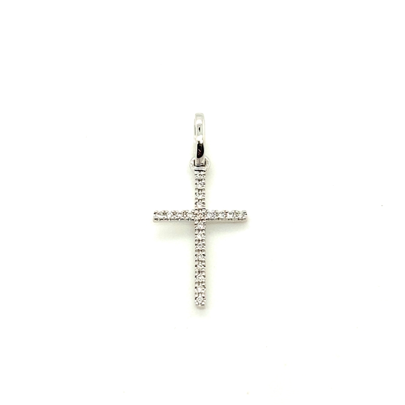 a cross pendant is shown on a white background
