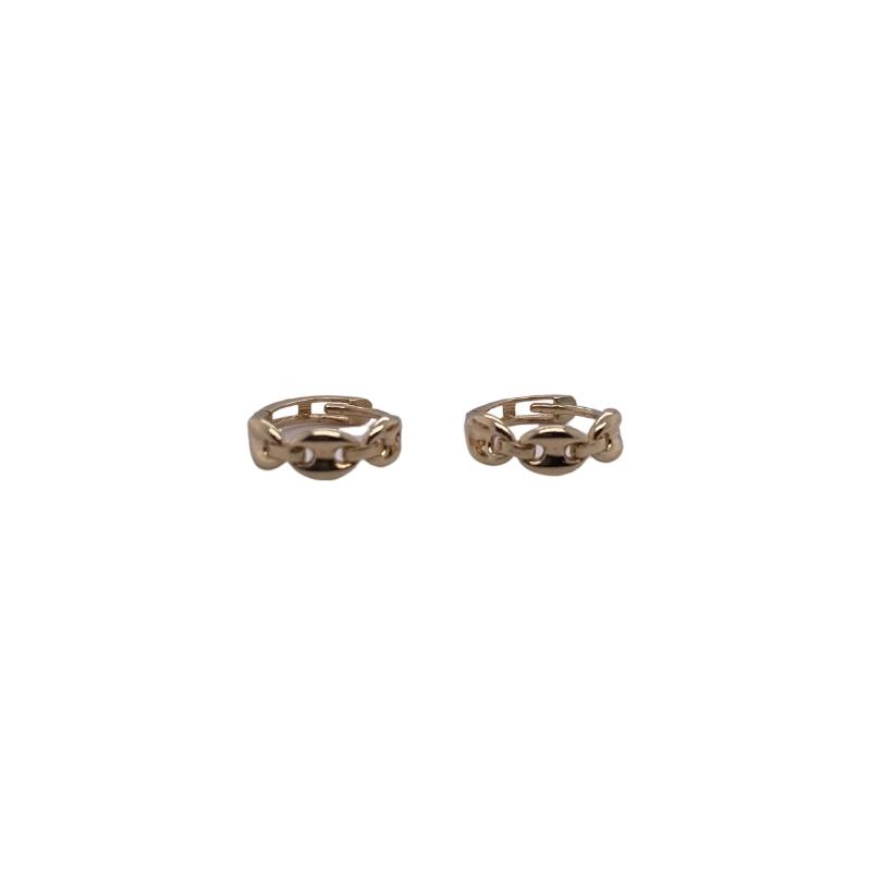 two gold rings on a white background
