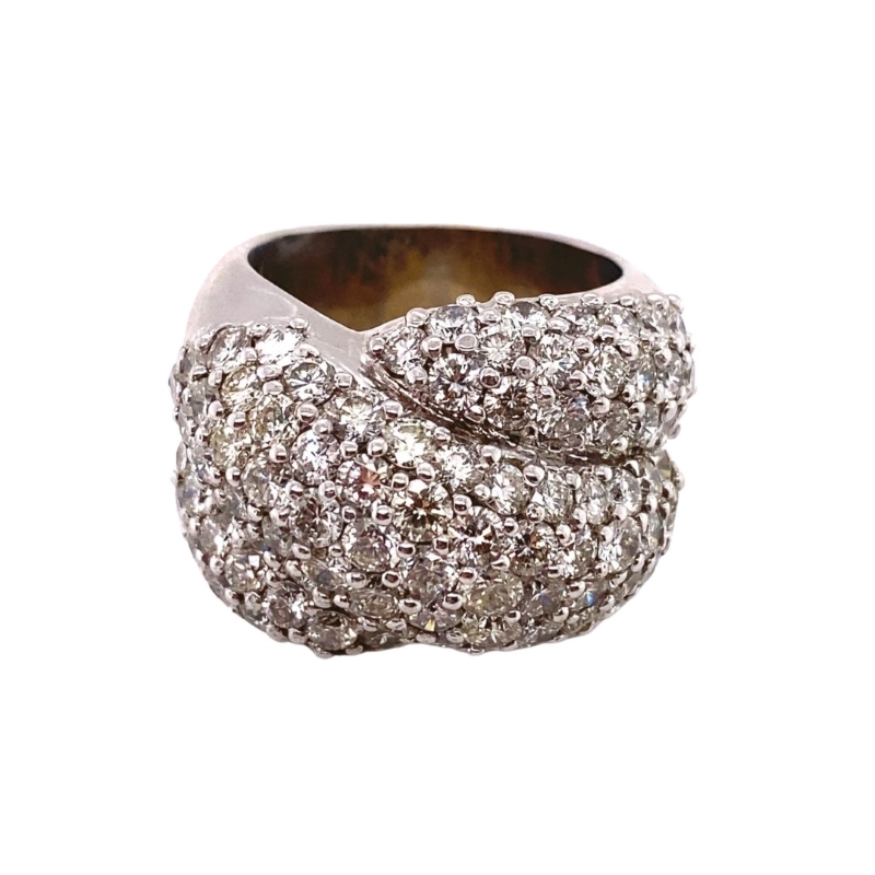 a white gold and diamond ring