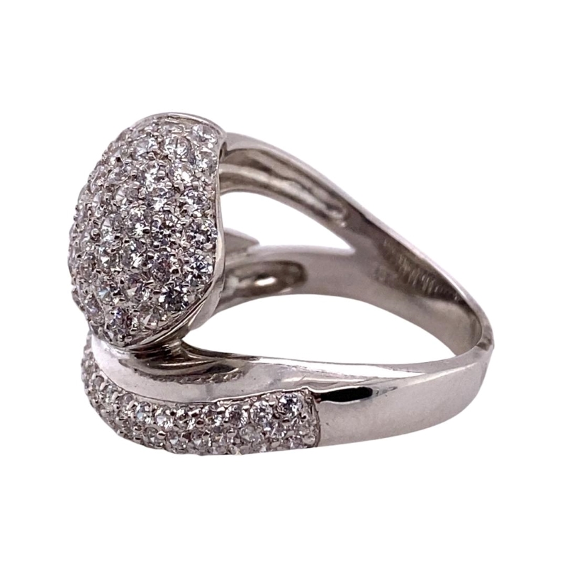 a white gold and diamond ring
