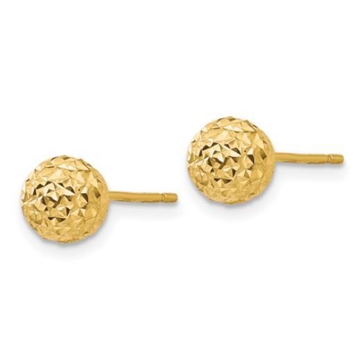 gold plated sterling silver ball stud earrings
