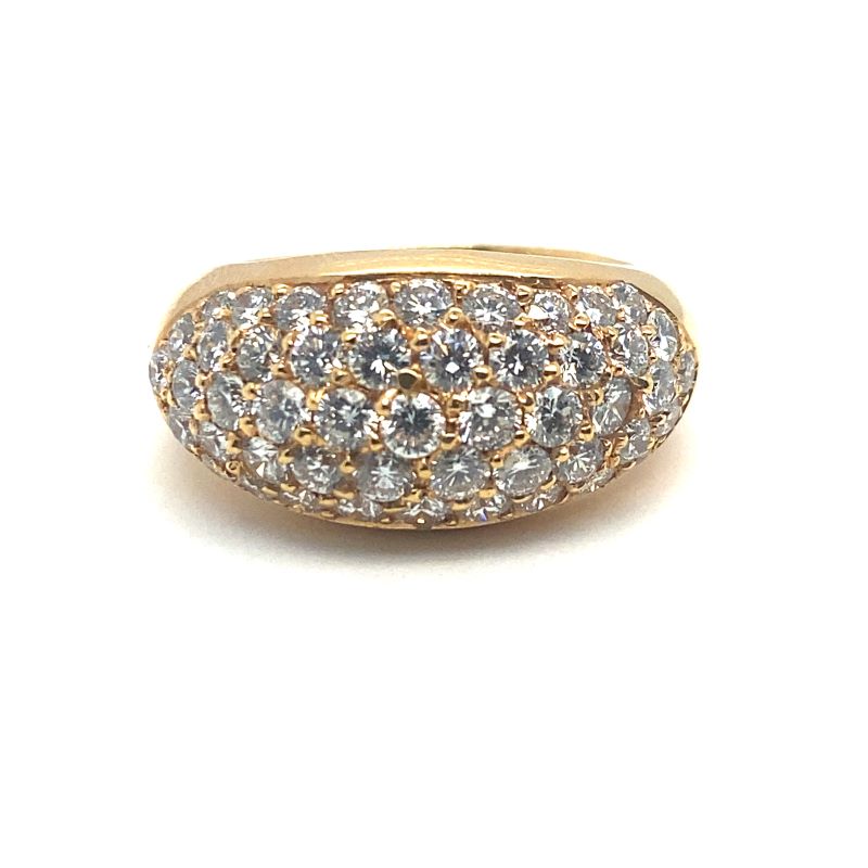 a gold and white diamond ring