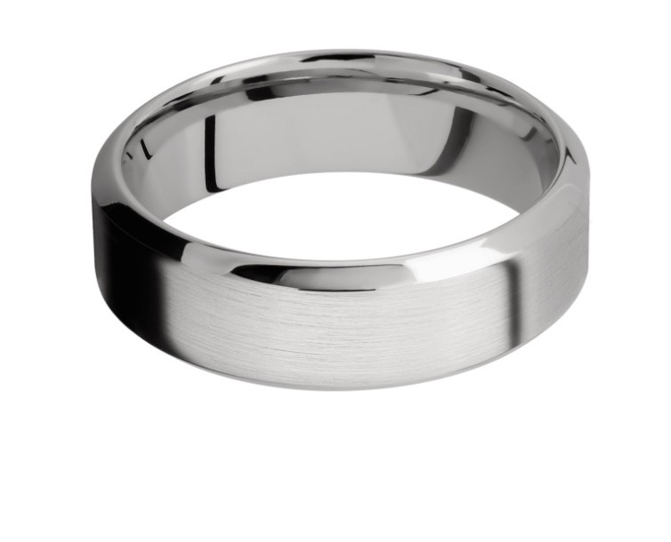 a wedding ring with a rounded surface