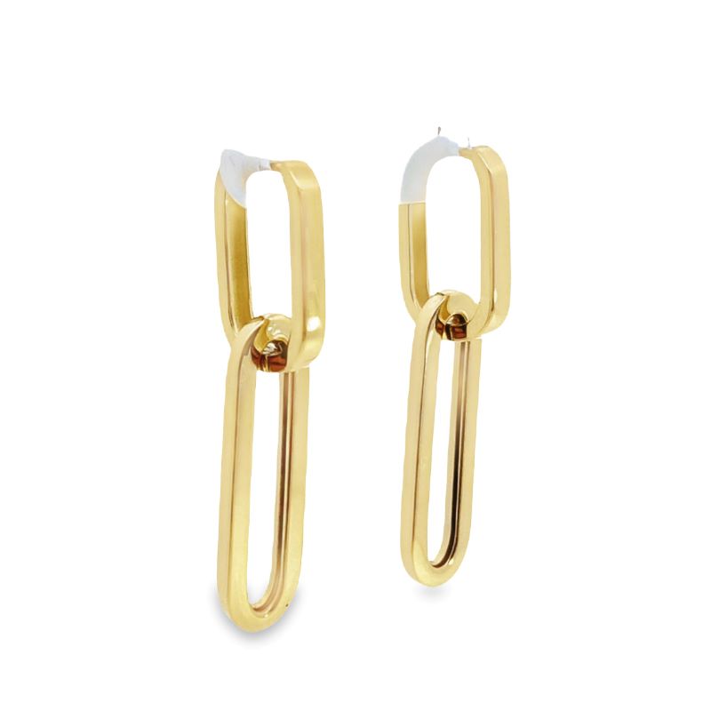 pair of gold - plated earrings
