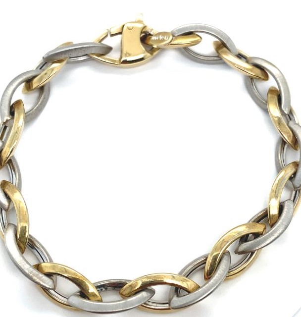 two tone gold and silver bracelet