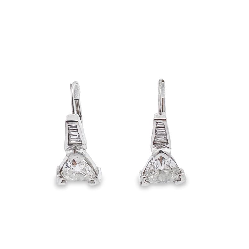 pair of diamond earrings