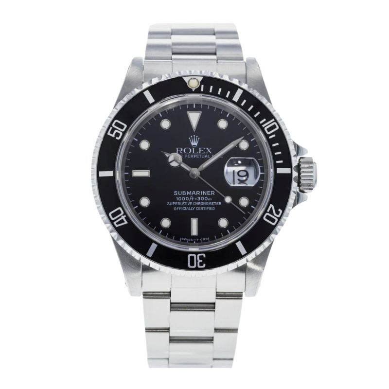 a rolex watch with black dials