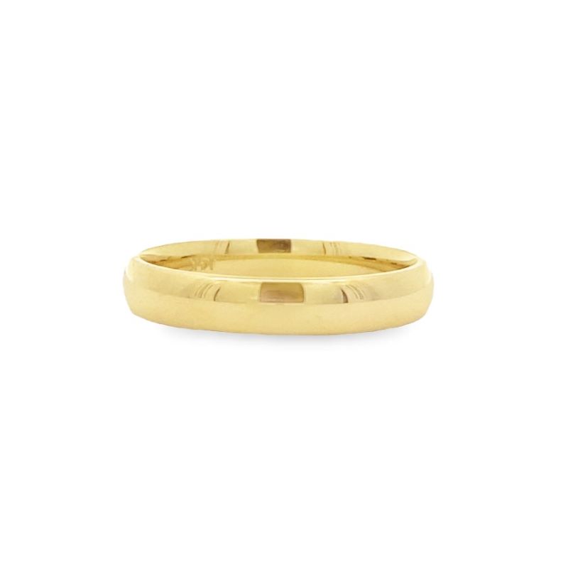 a yellow gold wedding band
