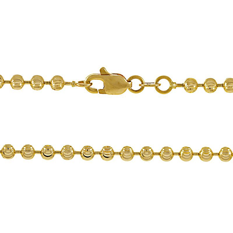 a yellow gold chain is shown on a white background
