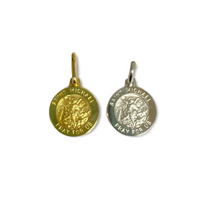 two gold and silver coin charms