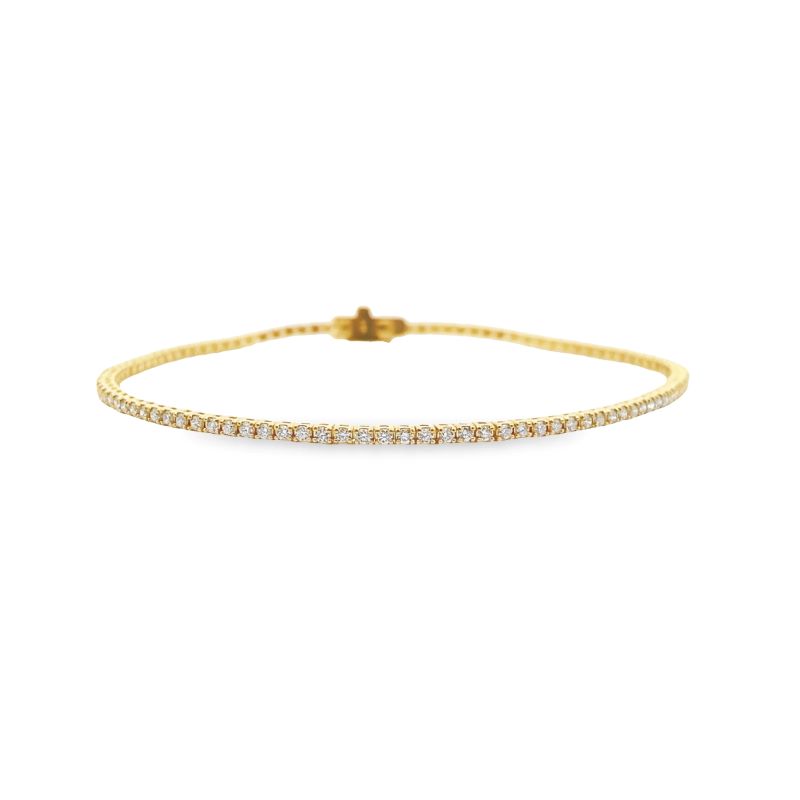 1.00ctw Diamond Tennis Bracelet, 14kt Gold - Image 3