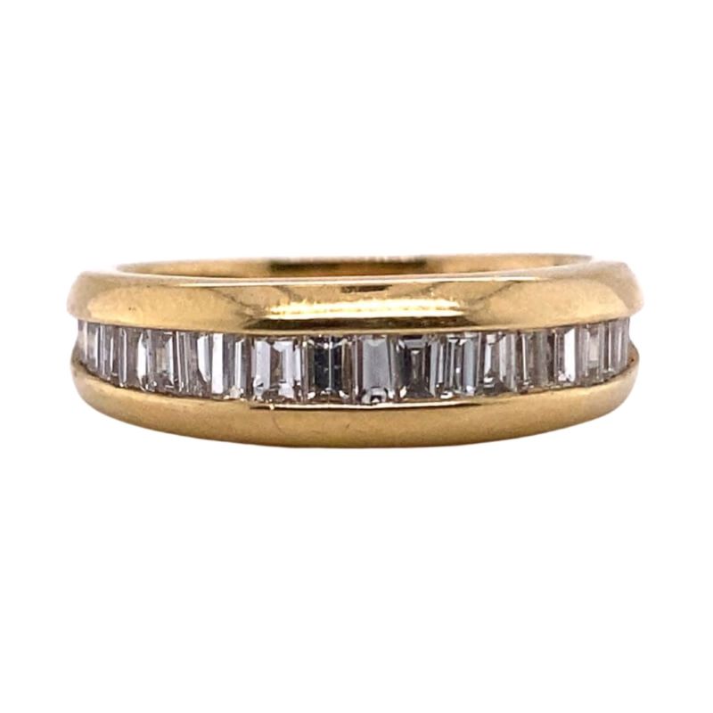 Channel Set Baguette Band, 14kt Yellow Gold