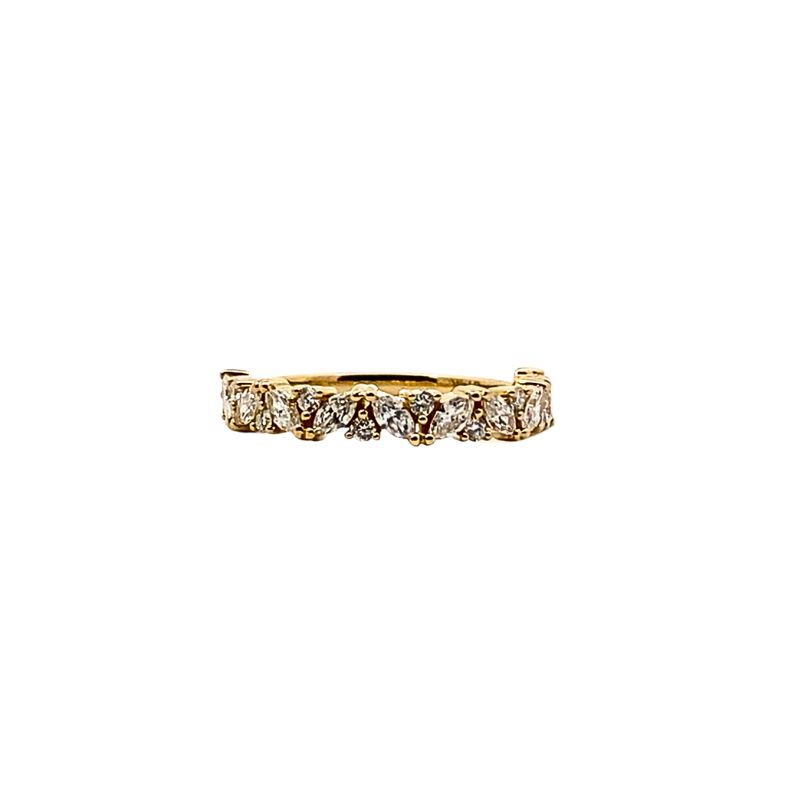 0.60ctw Marquise and Round Alternating Diamond Band
