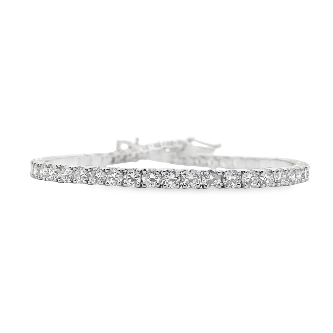 6.70ctw Diamond Tennis Bracelet, 14kt Yellow