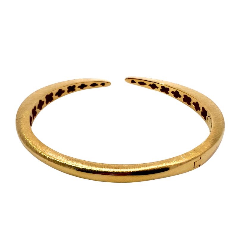 Veneroso Gioielli Italy 14KT Cuff Style Bangle with Diamonds - Image 2