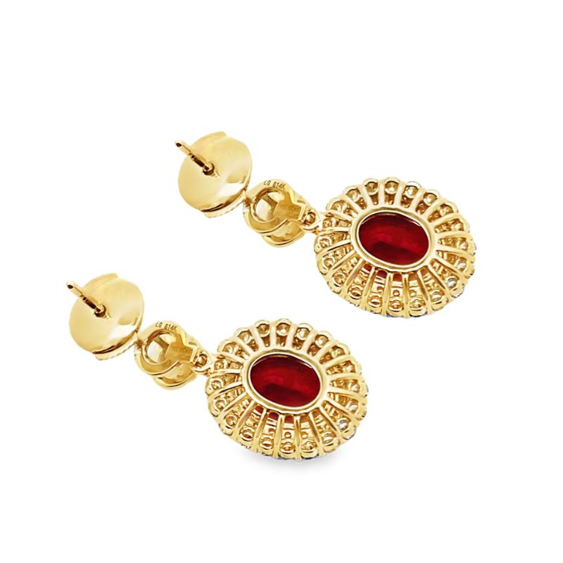 6.00ctw Rubies with 1.30ctw Double Halo Diamond, Lab Grown - Image 2