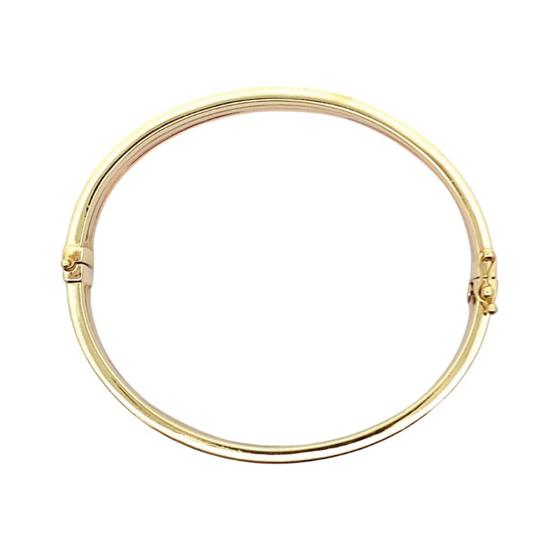 8.5mm Tri-Color Bangle, 14kt - Image 3