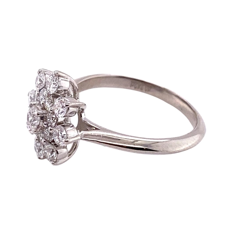 Platinum Flower Diamond Ring - Image 2